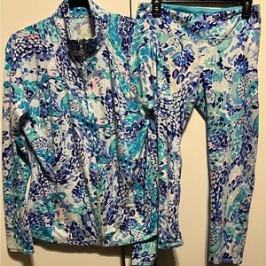 Lilly Pulitzer Full Zip Jacket XL Leggings L